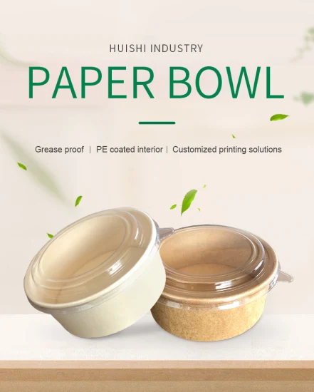 Saladeira de papel ecológico personalizado com tampa