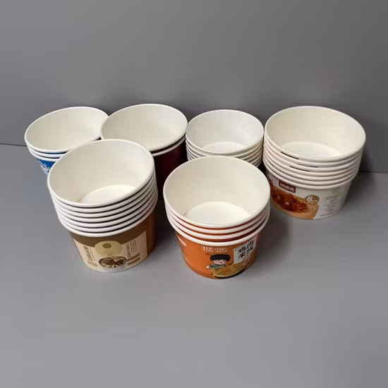 Tigelas de macarrão de papel kraft para recipientes de comida para viagem