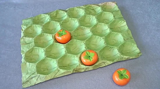Forro de bandeja de cavidade de papel kraft de frutas prensadas / bandeja de embalagem de frutas com peras de abacate